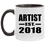 Artist Established EST. 2018 - 11oz Accent Mug Black