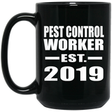 Pest Control Worker Established EST. 2019 - 15oz Coffee Mug