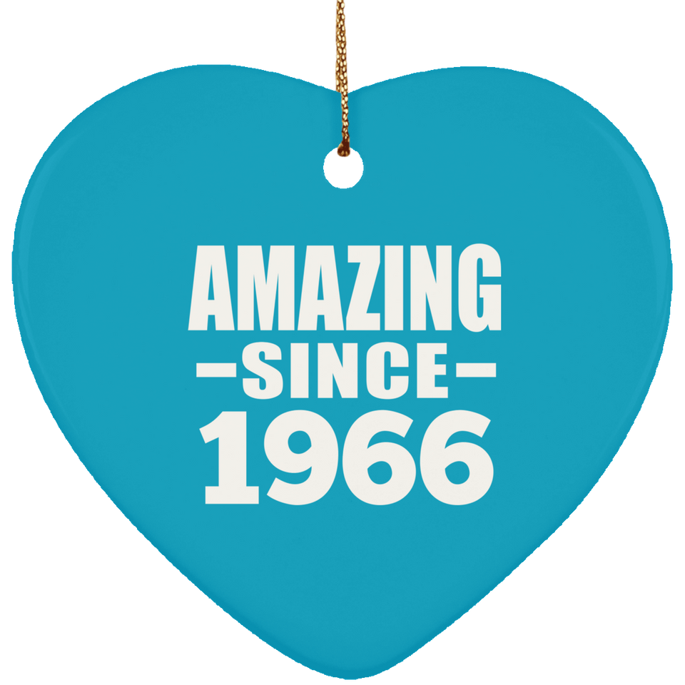 58th Birthday Amazing Since 1966 - Heart Ornament