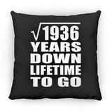 44th Anniversary Square Root of 1936 Years Lifetime To Go - Throw Pillow Black