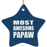 Most Awesome Papaw - Star Ornament