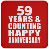 Happy 59th Anniversary 59 Years & Counting - Drink Coaster