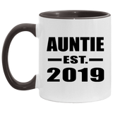 Auntie Established EST. 2019 - 11oz Accent Mug Black
