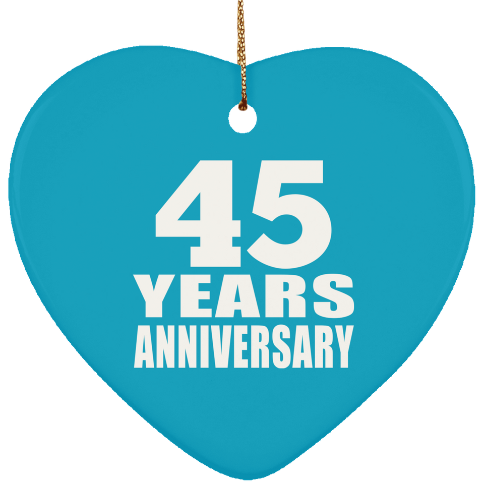 45th Anniversary 45 Years - Heart Ornament