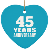 45th Anniversary 45 Years - Heart Ornament
