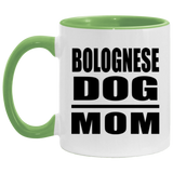 Bolognese Dog Mom - 11oz Accent Mug Green