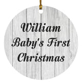 William Baby's First Christmas - Circle Ornament F