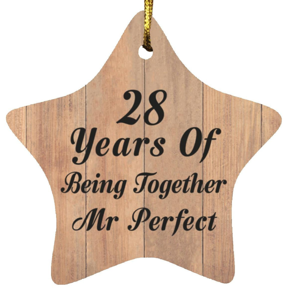 28th Anniversary 28 Years Of Being Mr Perfect - Star Ornament C