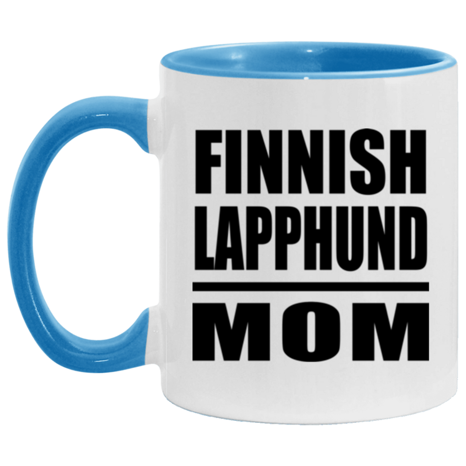 Finnish Lapphund Mom - 11oz Accent Mug Blue
