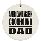 American English Coonhound Dad - Circle Ornament