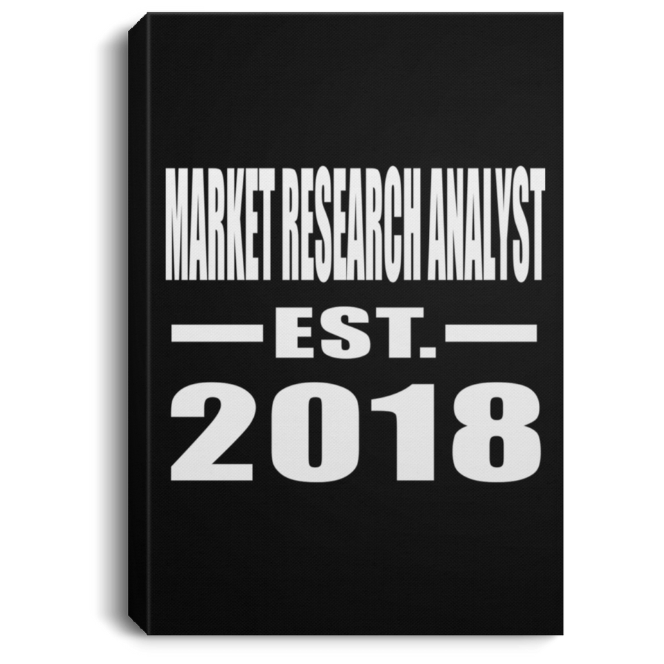 Market Research Analyst Established EST. 2018 - Canvas Portrait