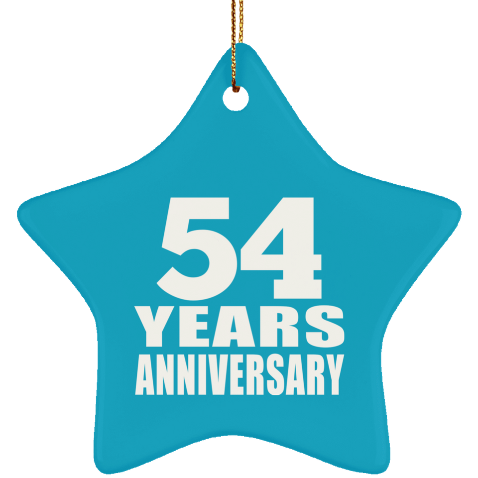 54th Anniversary 54 Years - Star Ornament