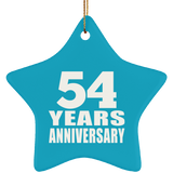 54th Anniversary 54 Years - Star Ornament