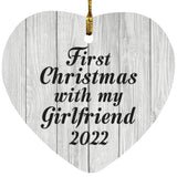 First Christmas With My Girlfriend 2022 - Heart Ornament F