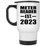 Meter Reader Established EST. 2023 - White Travel Mug