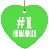 Number One #1 HR Manager - Heart Ornament