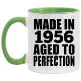 68th Birthday Made In 1956 Aged to Perfection - 11oz Accent Mug Green