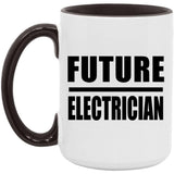 Future Electrician - 15oz Accent Mug Black