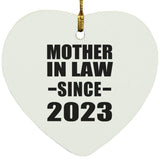 Mother In Law Since 2023 - Heart Ornament