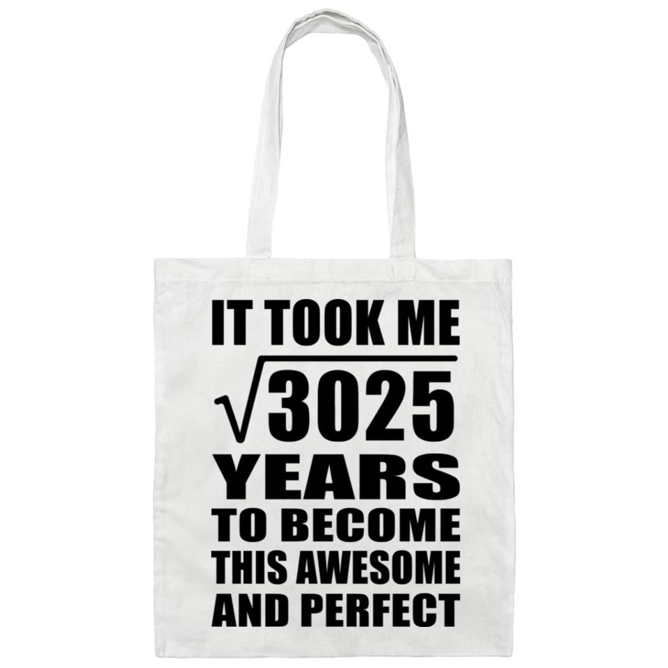 55th Birthday Took Square Root of 3025 Years To Awesome - Tote Bag White