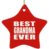 Best Grandma Ever - Star Ornament