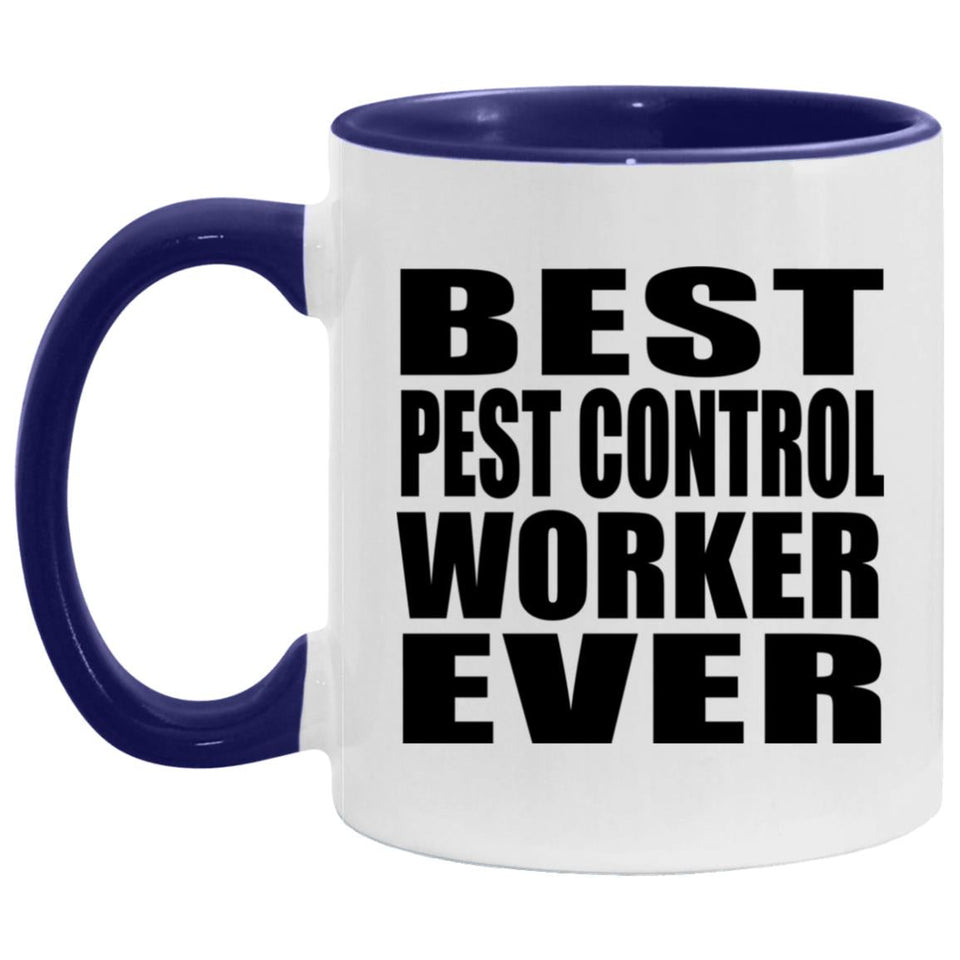 Best Pest Control Worker Ever - 11oz Accent Mug Purple