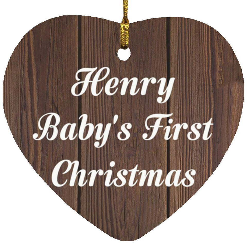 Henry Baby's First Christmas - Heart Ornament D