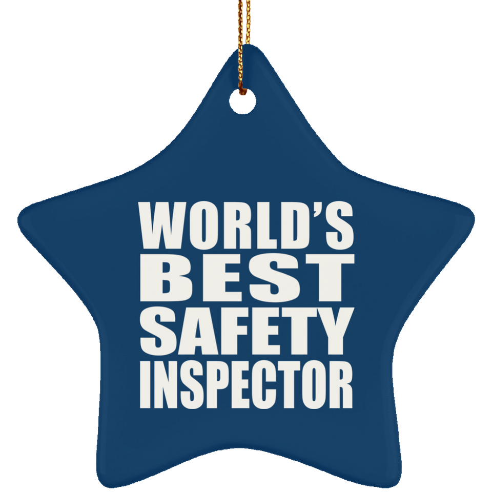 World's Best Safety Inspector - Star Ornament