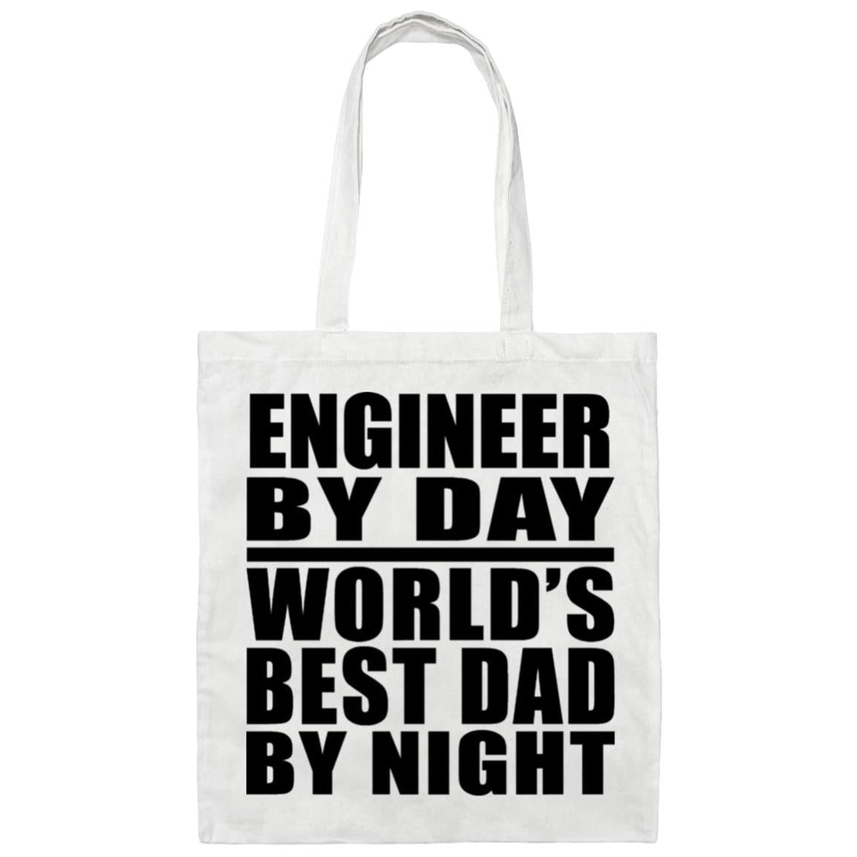 Engineer By Day World's Best Dad By Night - Tote Bag White