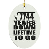 88th Anniversary Square Root of 7744 Years Lifetime To Go - Oval Ornament