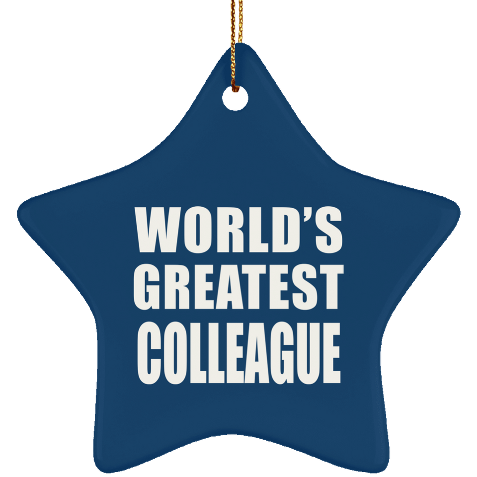 World's Greatest Colleague - Star Ornament