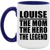 Louise The Mom The Hero The Legend - 15oz Accent Mug Purple
