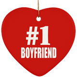 Number One #1 Boyfriend - Heart Ornament