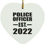 Police Officer Established EST. 2022 - Heart Ornament