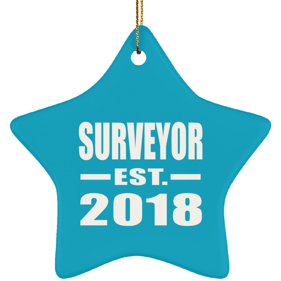 Surveyor Established EST. 2018 - Star Ornament