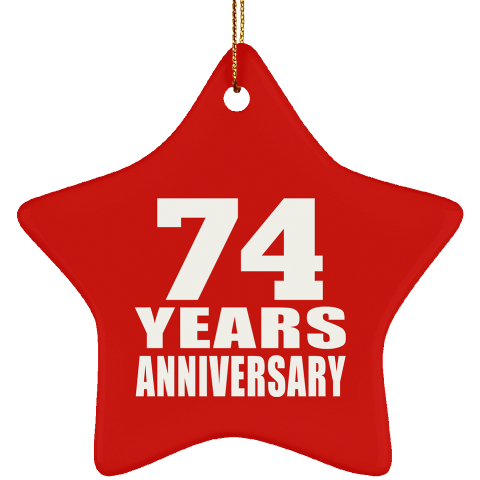 74th Anniversary 74 Years - Star Ornament
