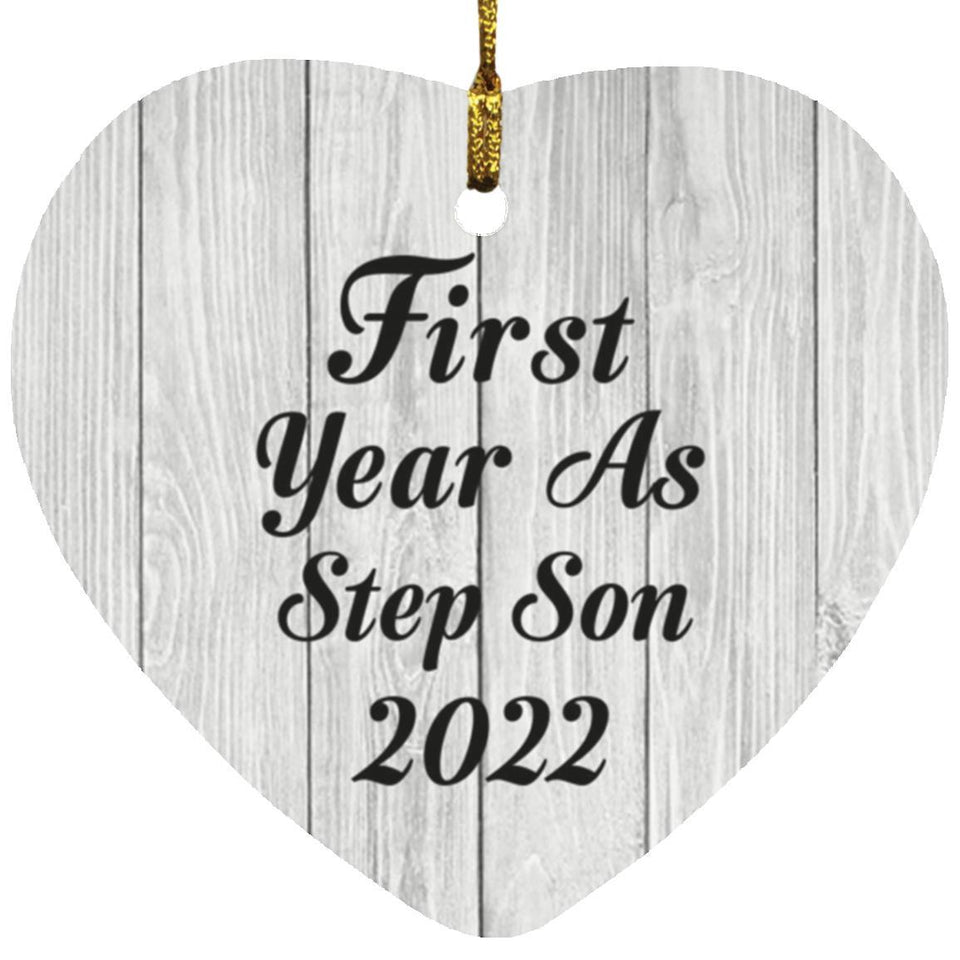 First Year As Step Son 2022 - Heart Ornament F