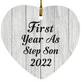 First Year As Step Son 2022 - Heart Ornament F