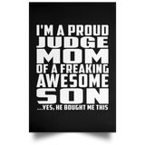 Proud Judge Mom Of Awesome Son - Poster Portrait