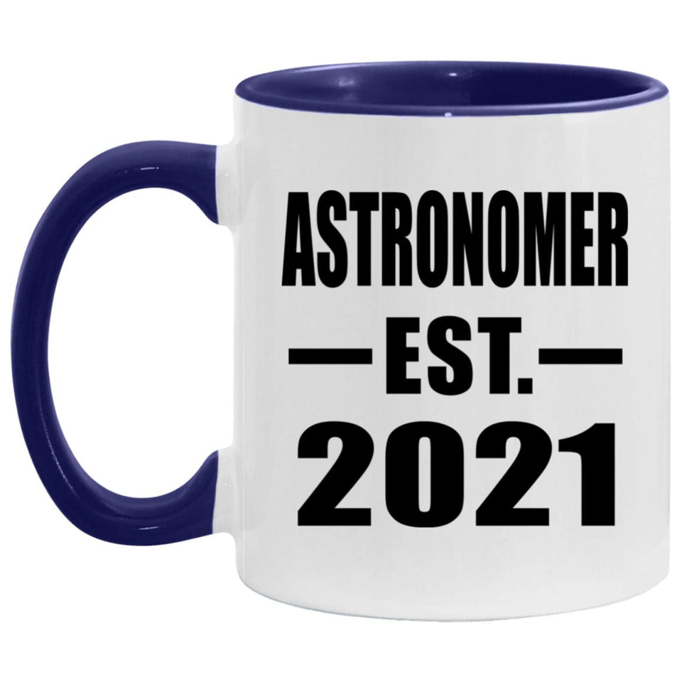 Astronomer Established Est. 2021 - 11oz Accent Mug Purple