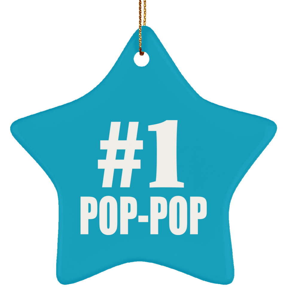 Number One #1 Pop-Pop - Star Ornament