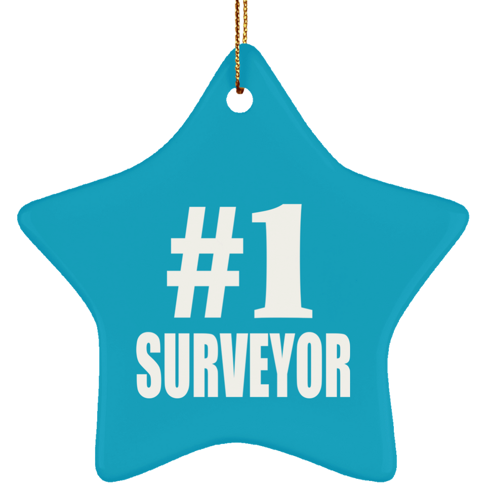 Number One #1 Surveyor - Star Ornament