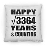 Happy 58th Anniversary Square Root of 3364 Years & Counting - Throw Pillow
