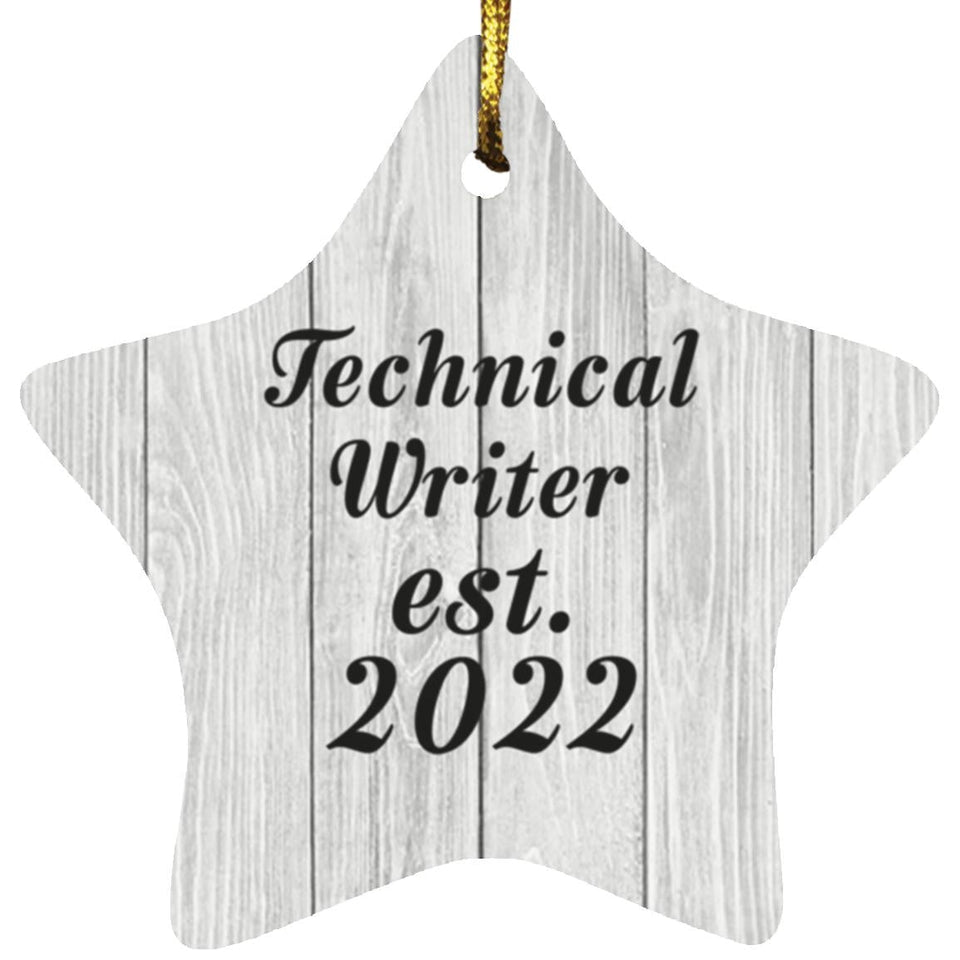 Technical Writer Established Est. 2022 - Star Ornament F
