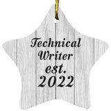 Technical Writer Established Est. 2022 - Star Ornament F
