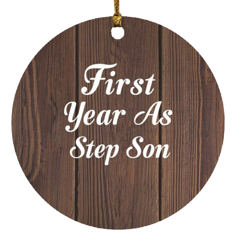 First Year As Step Son - Circle Ornament D