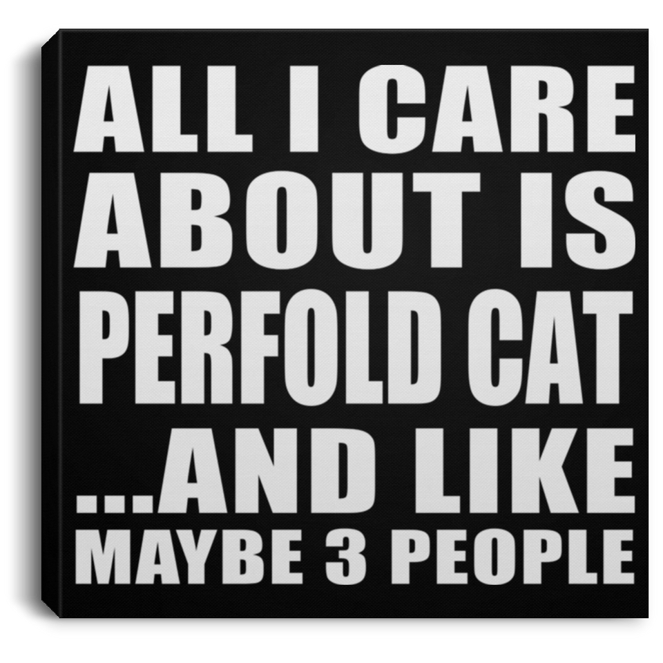 All I Care About Is Perfold Cat - Canvas Square