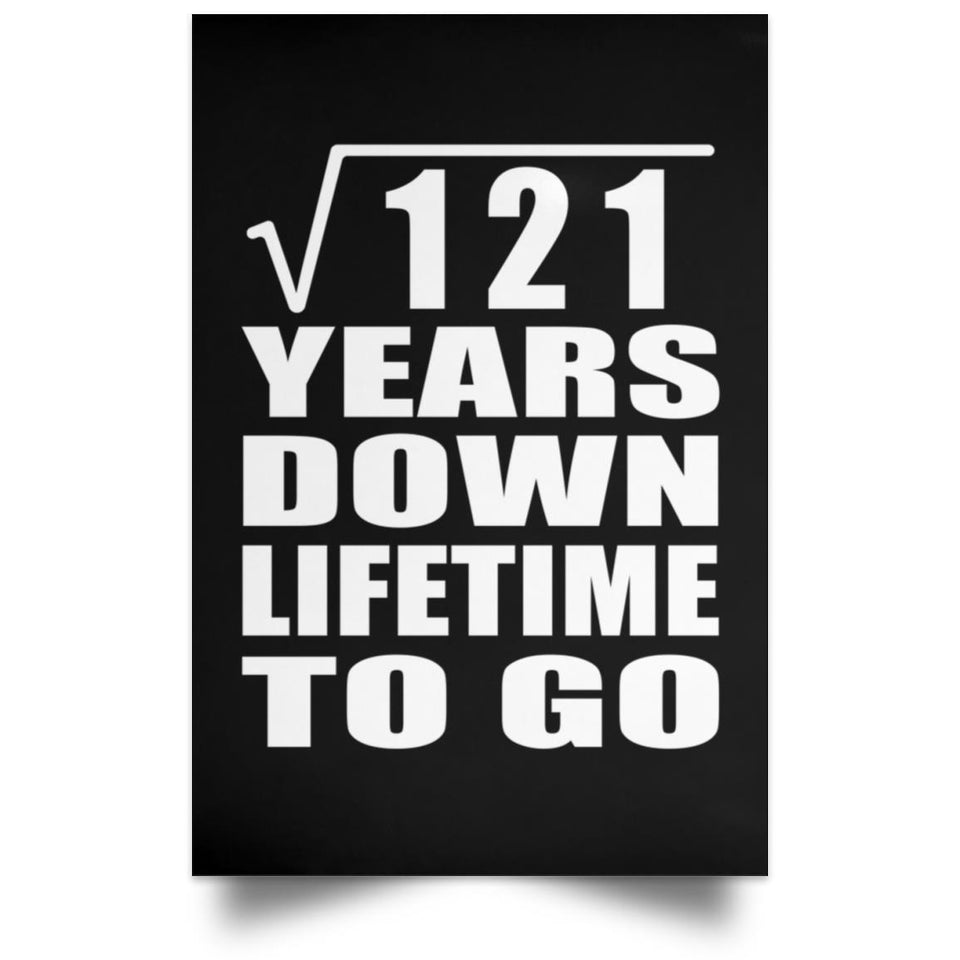 11th Anniversary Square Root of 121 Years Lifetime To Go - Poster Portrait