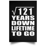 11th Anniversary Square Root of 121 Years Lifetime To Go - Poster Portrait