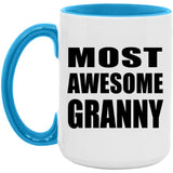 Most Awesome Granny - 15oz Accent Mug Blue